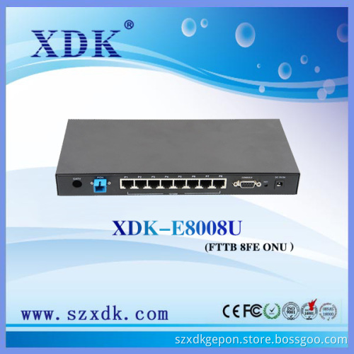 8FE FTTB ONU GEPON ONU with CATV for fiber network solution